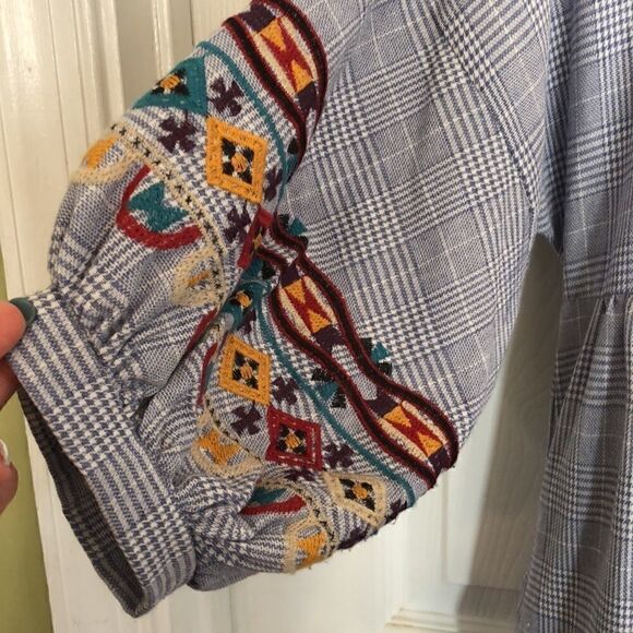 she + sky prairiecore prairie dress with embroidery and tassels Women’s M - Picture 4 of 13